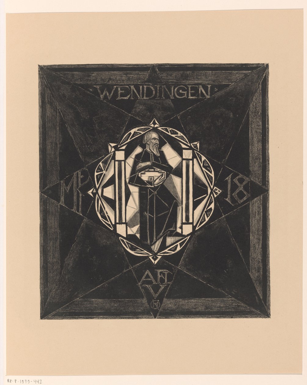 Cover Design for: Wendingen, 1918 by Richard Nicolaüs Roland Holst