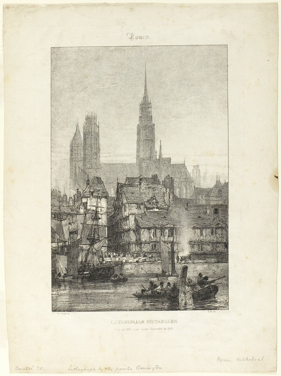 Notre Dame Cathedral in Rouen by Richard Parkes Bonington