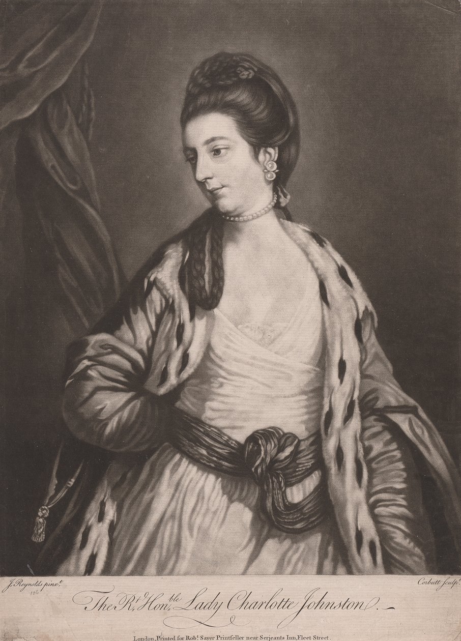 The Right Honorable Lady Charlotte Johnston by Richard Purcell