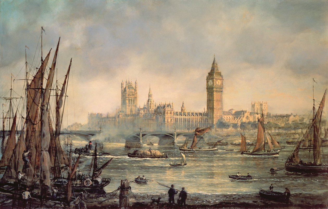 The Houses of Parliament and Westminster Bridge by Richard Willis