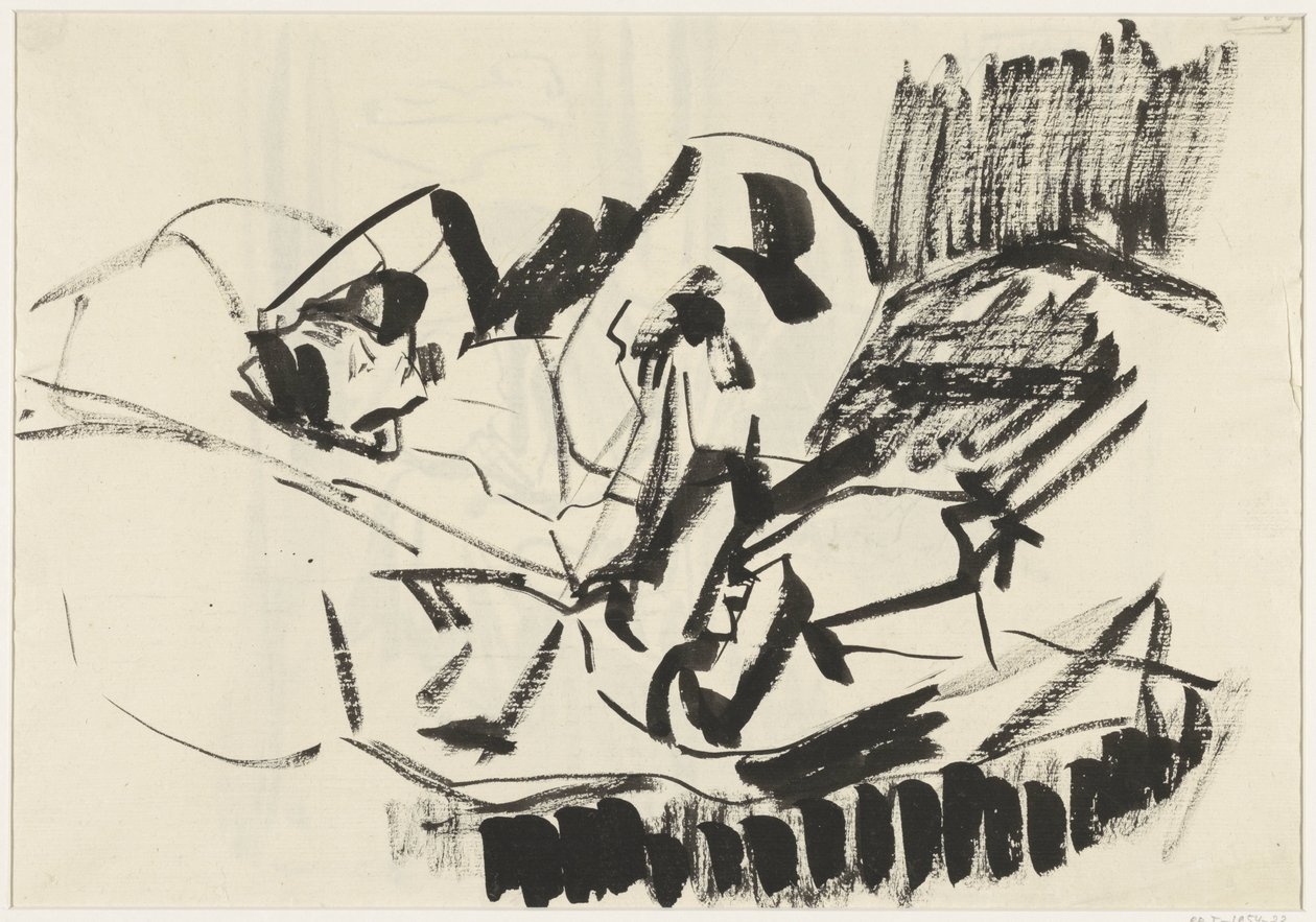 Woman Lying in Bed by Rik Wouters