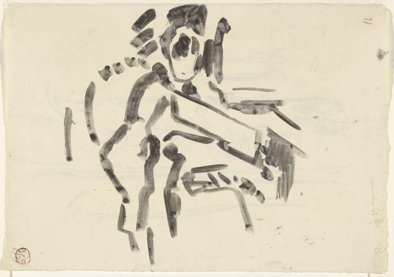 Sketch of a Seated Figure by Rik Wouters