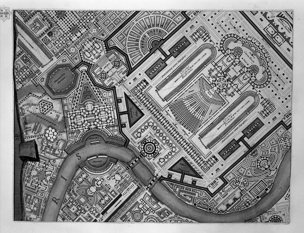 Map of Campus Martius by Robert Adam