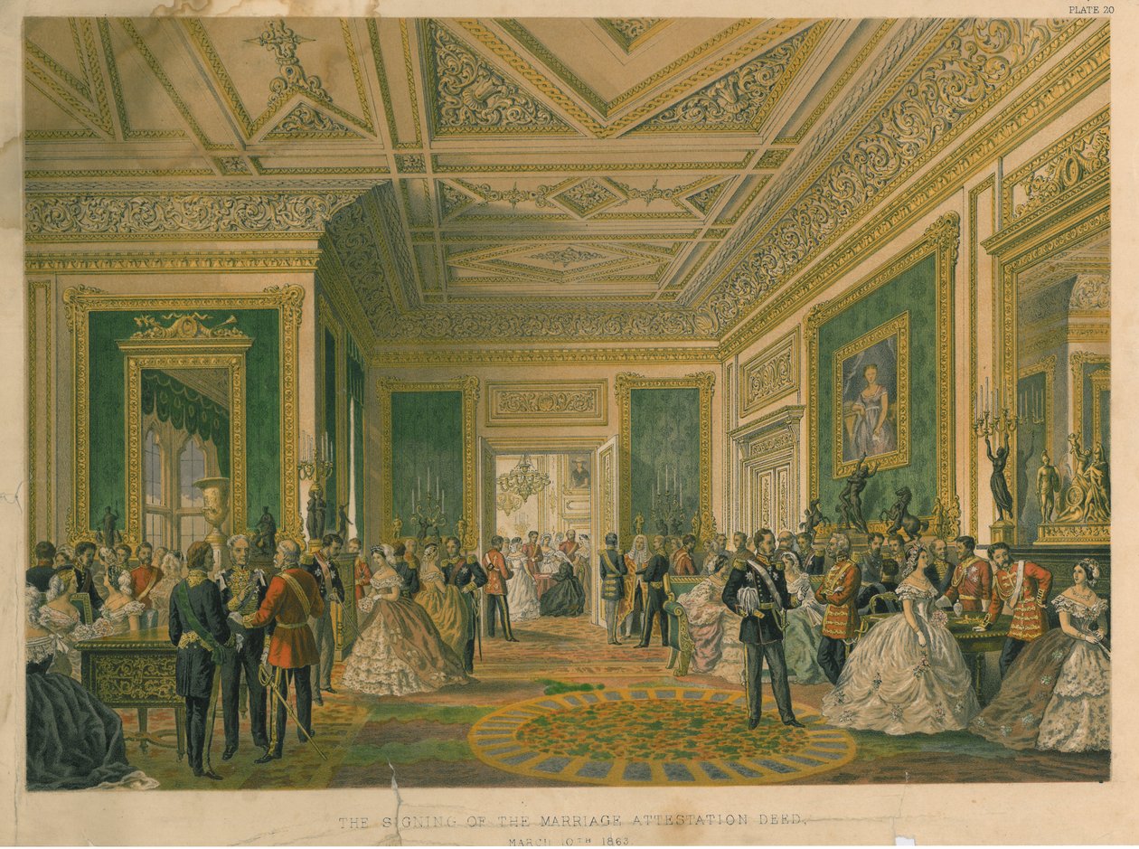 The Signing of the Marriage Attestation Deed, 1863 by Robert Charles Dudley