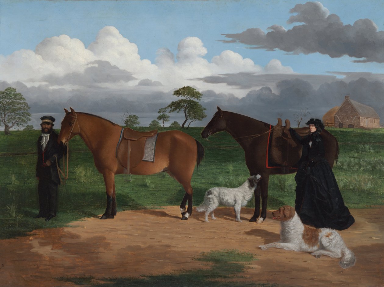 Mrs. Adolphus Sceales with Black Jimmie on Merrang Station by Robert Dowling