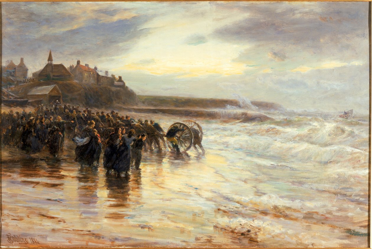 The Lifeboat Off by Robert Jobling