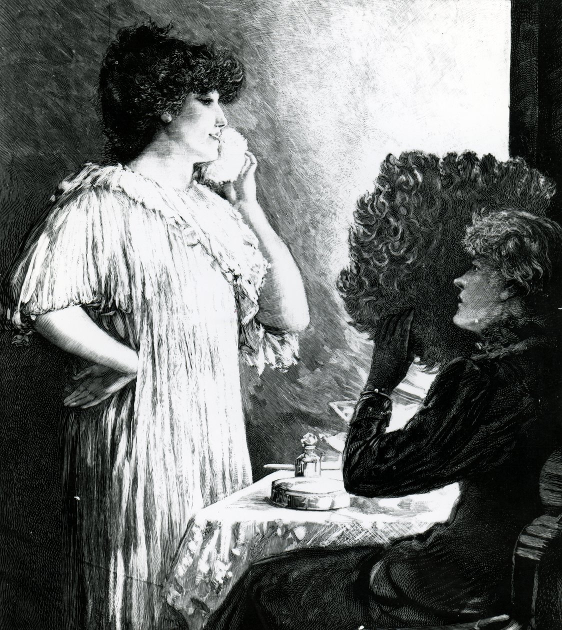 Ellen Terry Visiting Sarah Bernhardt in Her Dressing Room at the Royal English Opera House, c.1881 by Robert Ponsonby Staples