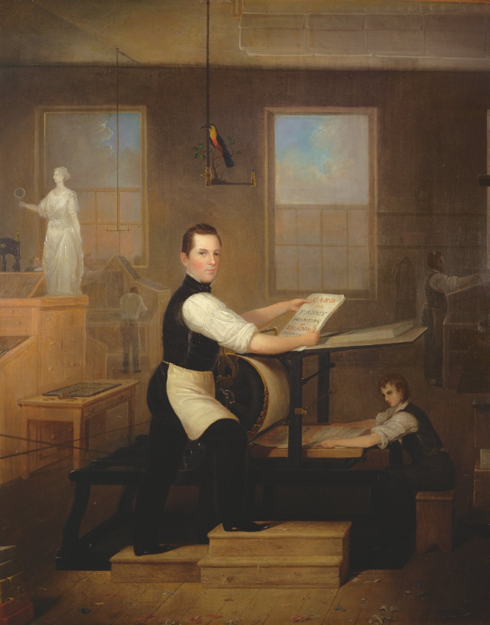 Howell Evans and his Printing Shop, 1844 by Robert Street