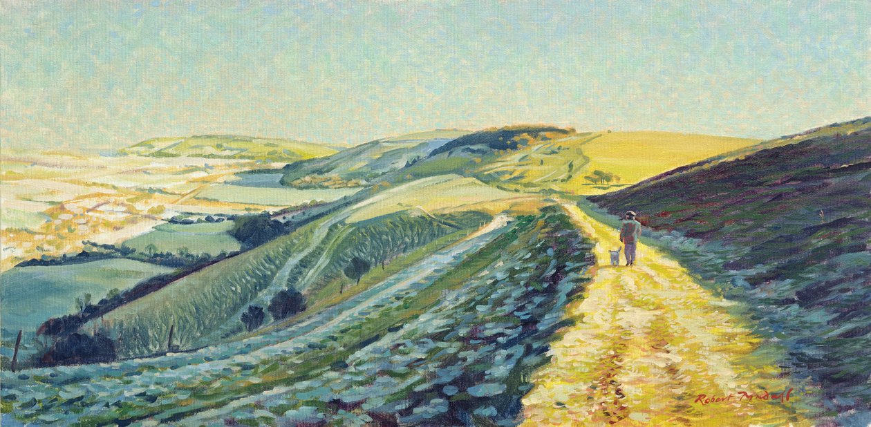 Winter Walk on the Downs by Robert Tyndall