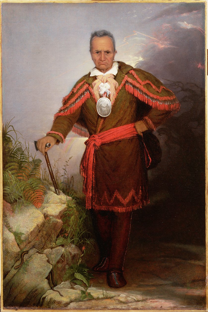 Portrait of Sa-go-ye-wat-hg or Red Jacket by Robert Walter Weir