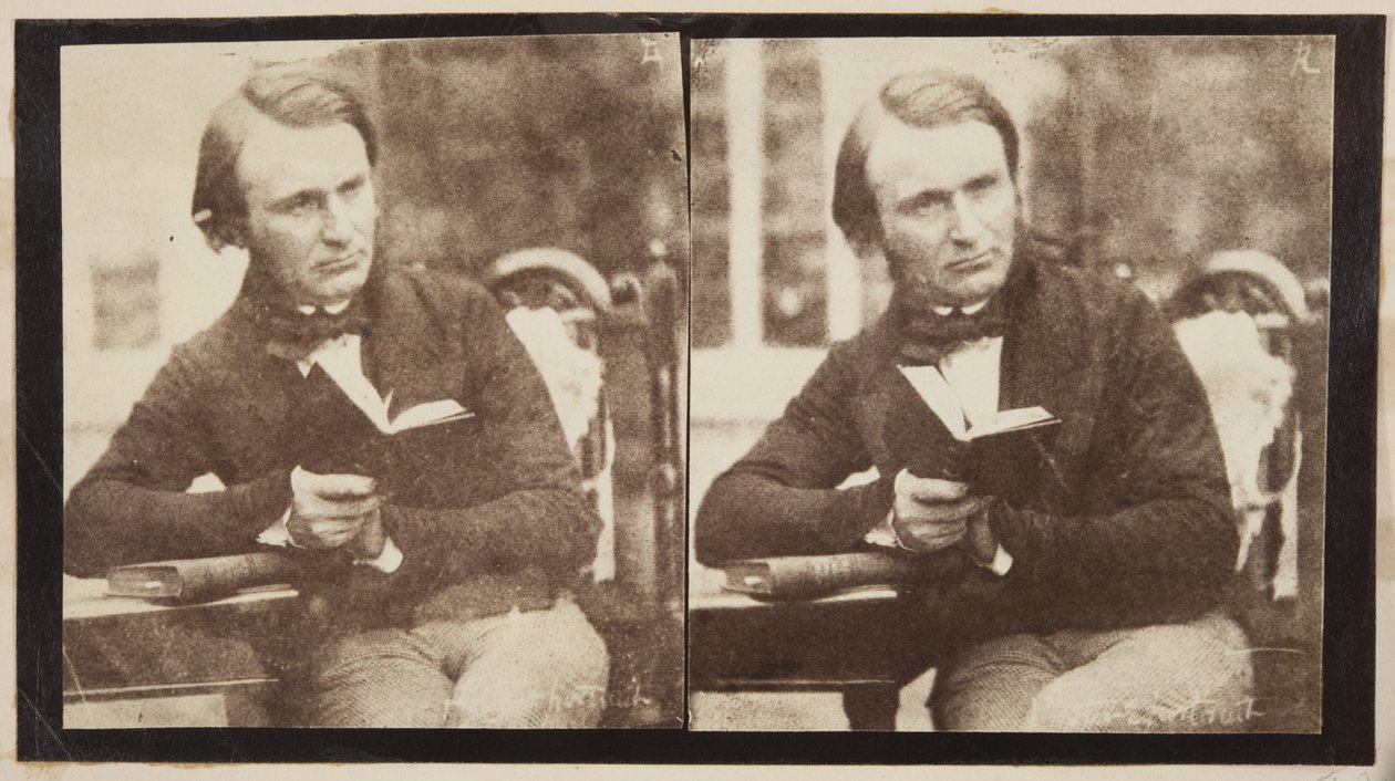 Stereographic portrait of Dr John Adamson by Robert Adamson