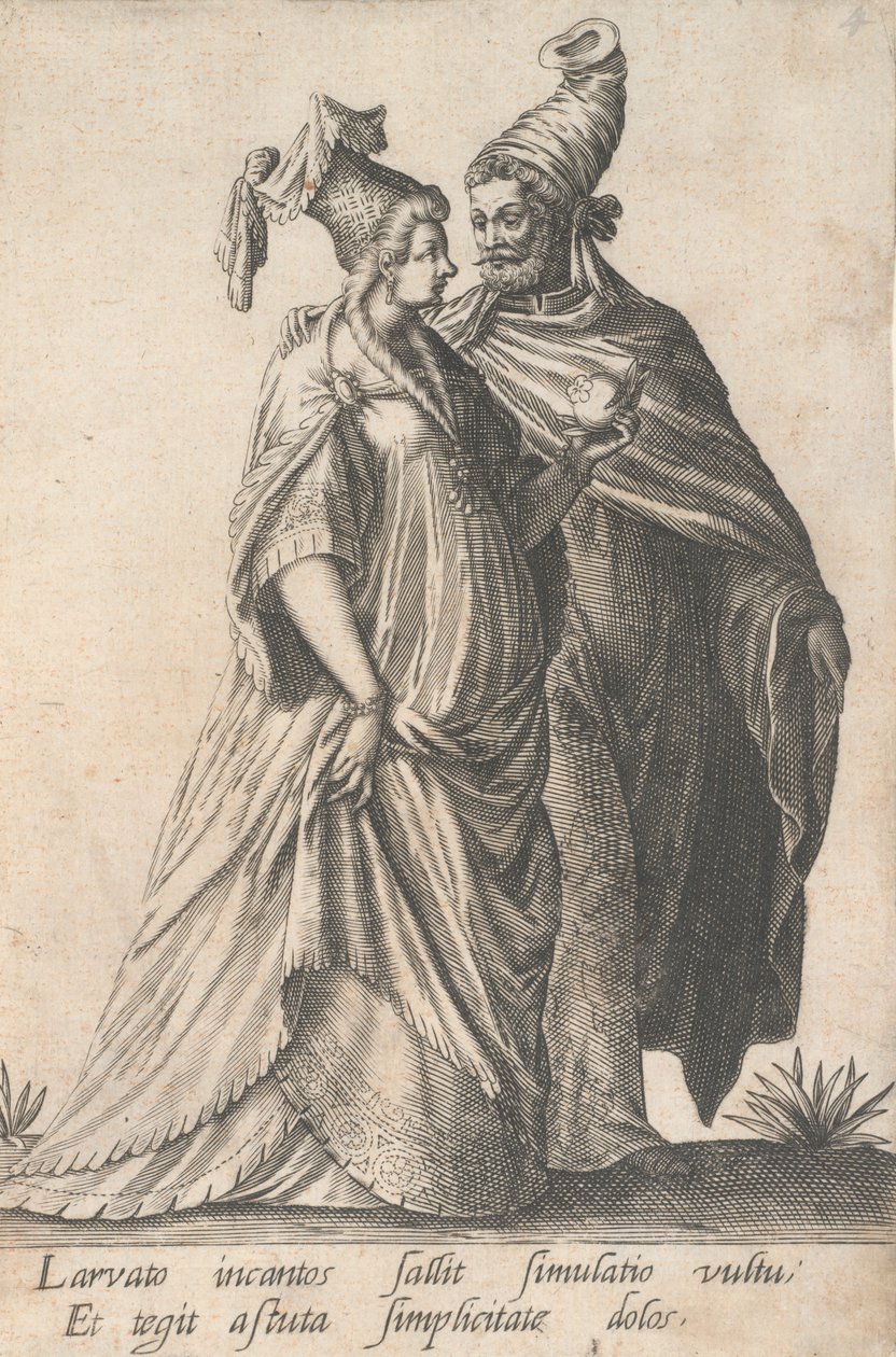 Promenading Couple, from the Masquerades by Robert Boissard