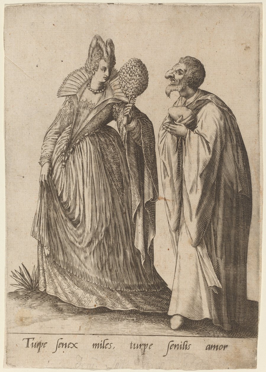 Shameful Old Soldier... by Robert Boissard after Jean Jacques Boissard