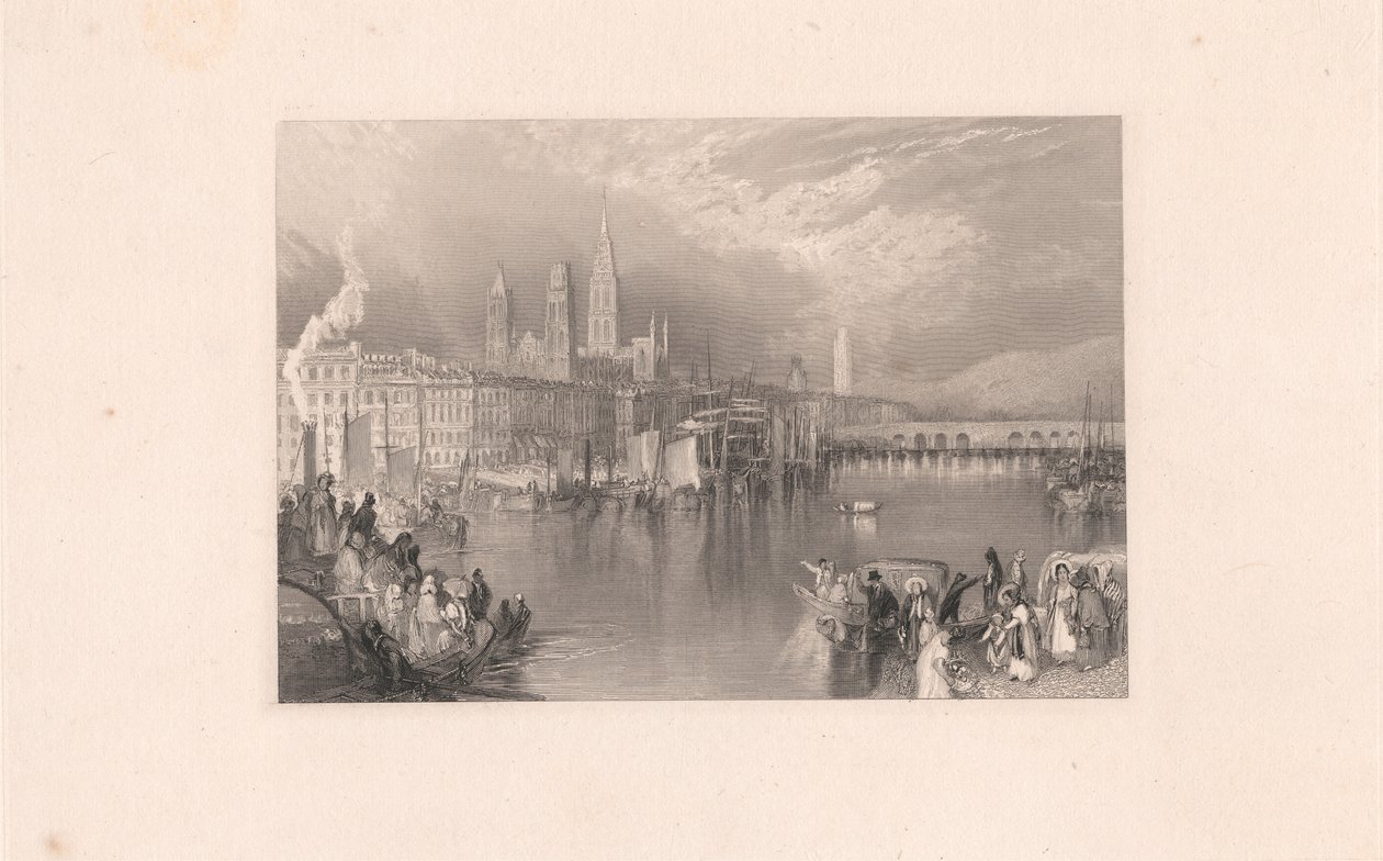 Rouen, looking up the river by Robert Brandard