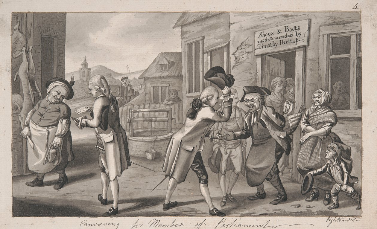 Canvassing for Member of Parliament by Robert Dighton