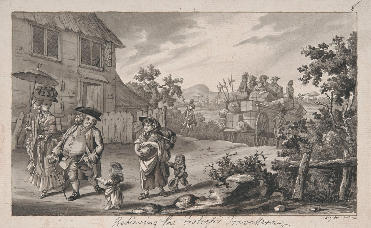 Relieving the Distressed Travellers by Robert Dighton