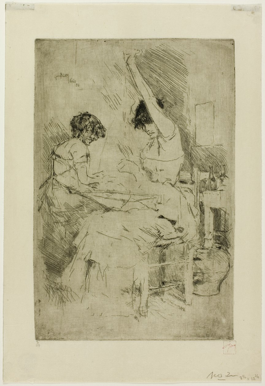 Bead Stringers, Venice by Robert Frederick Blum