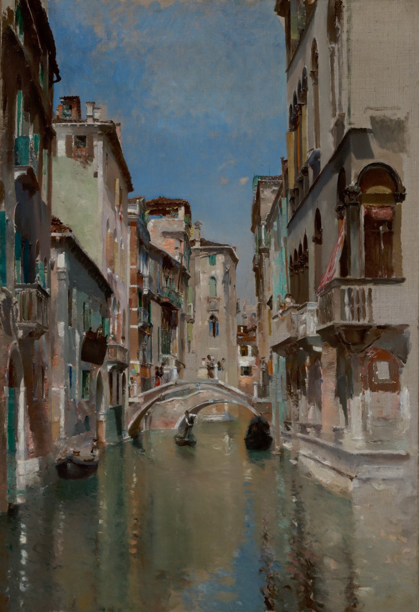 Canal in Venice, San Trovaso Quarter by Robert Frederick Blum