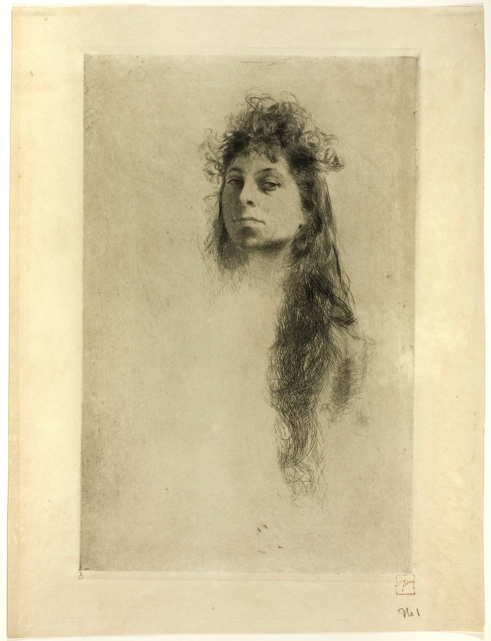 Head of a Girl by Robert Frederick Blum