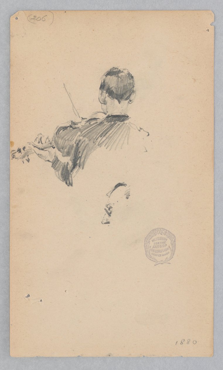 Musician Playing the Violin by Robert Frederick Blum
