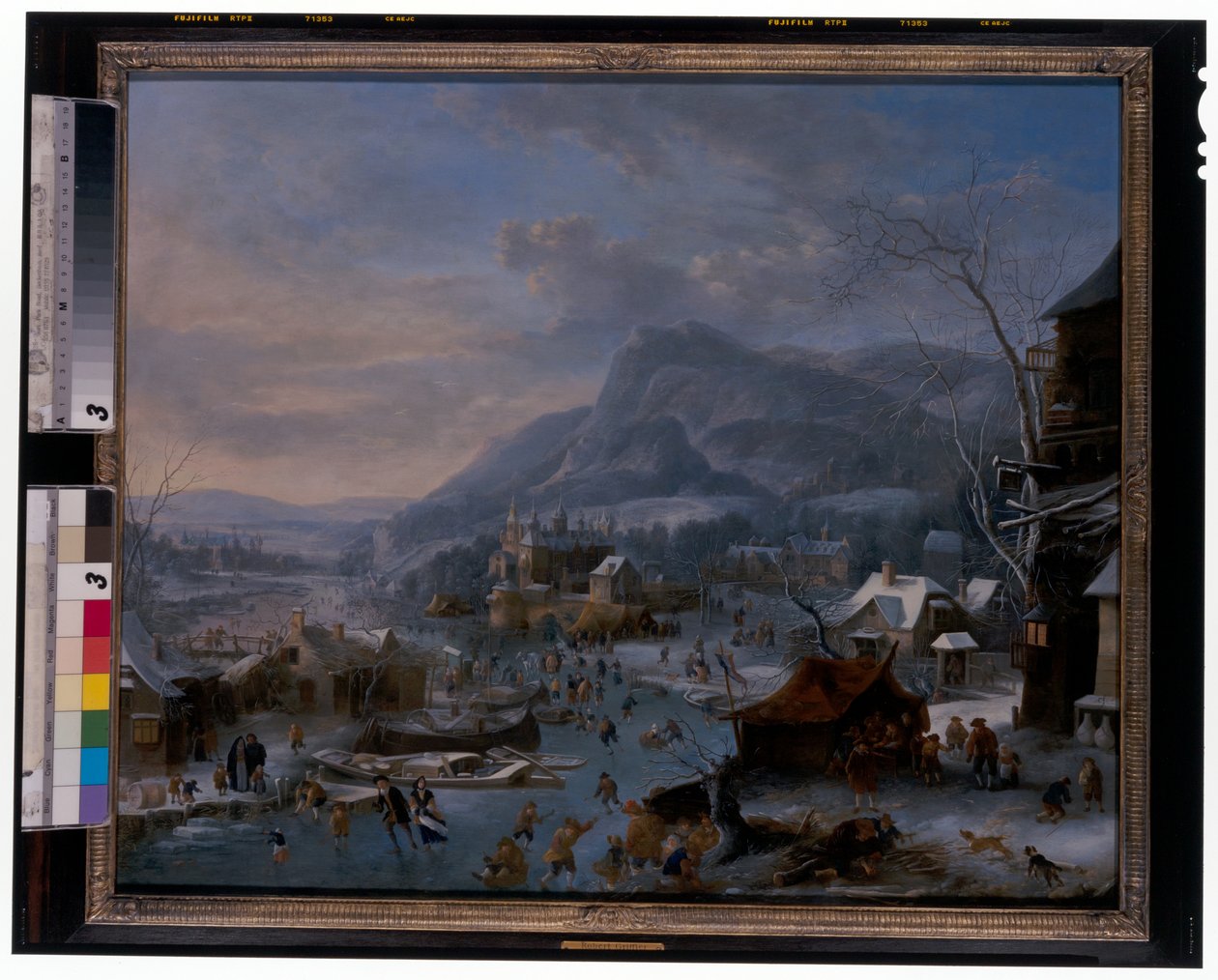 Winter: A Frozen Winter Landscape with Peasants by Robert Griffier
