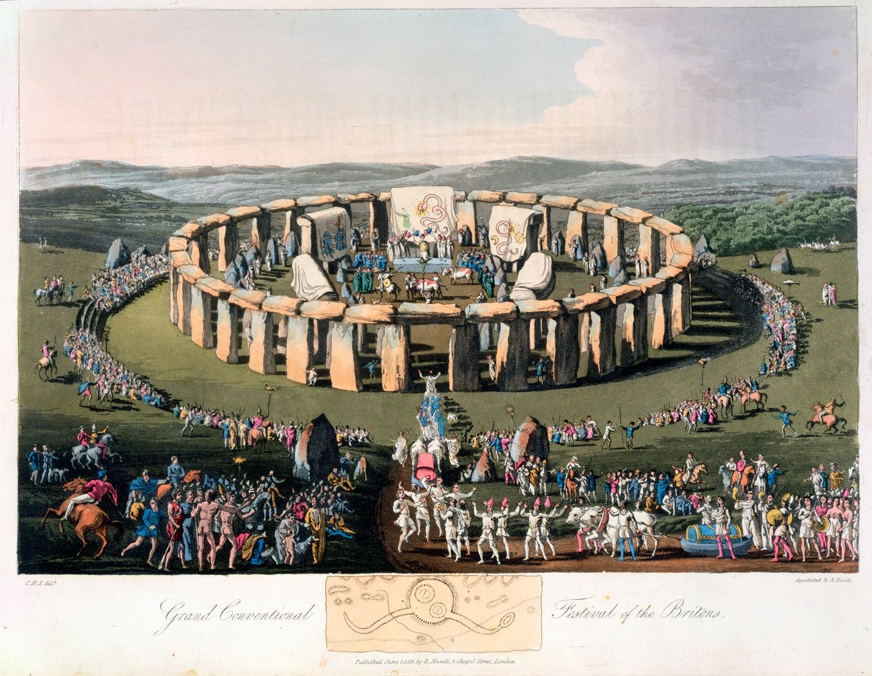 Grand Conventional Festival of the Britons by Robert Havell
