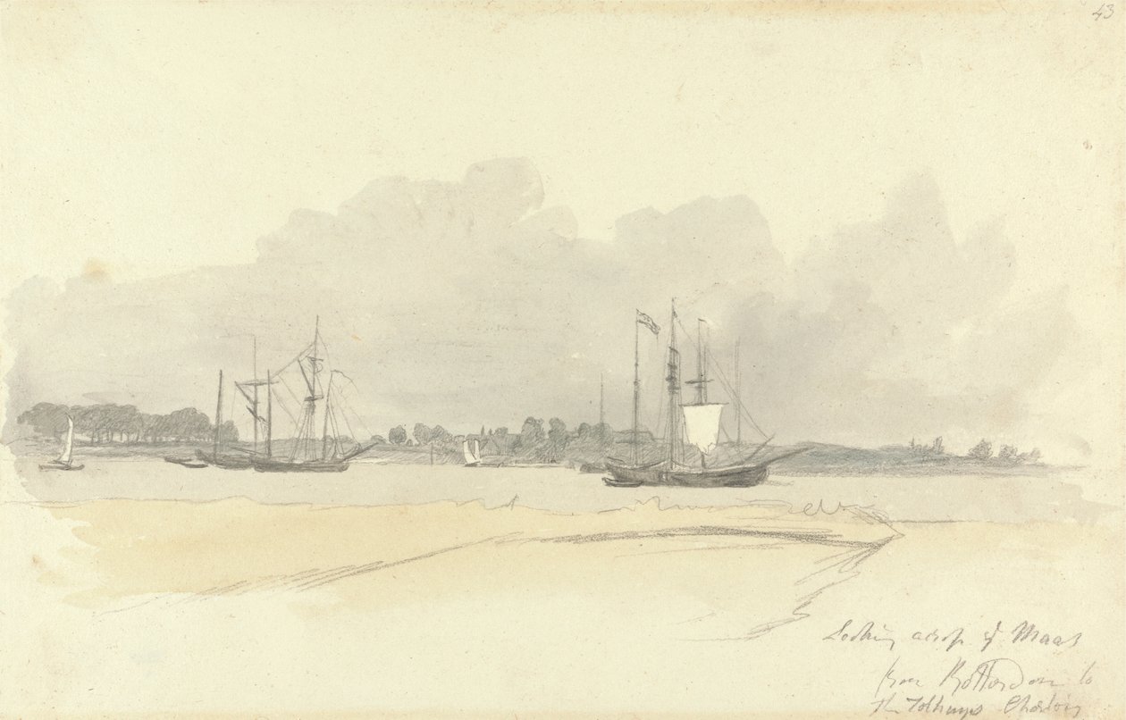 Looking Across the Maas from Rotterdam by Robert Hills
