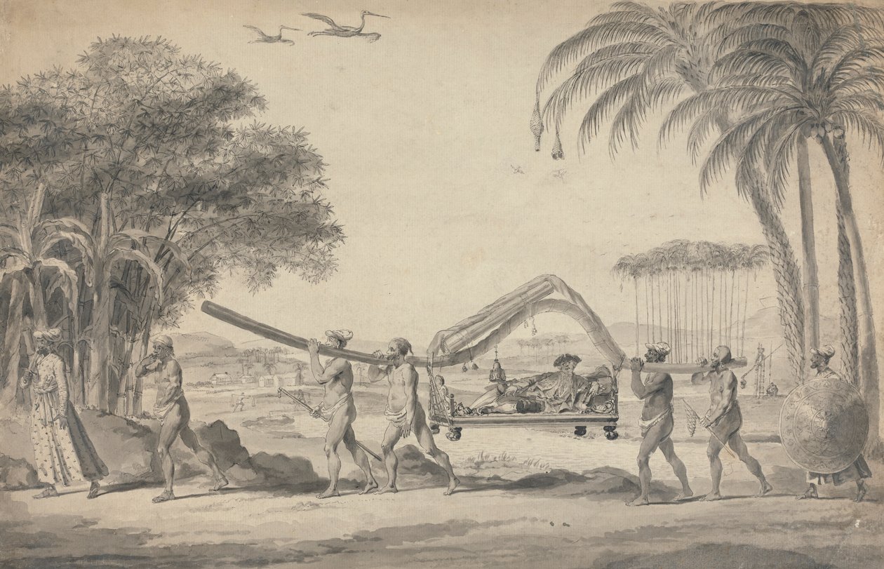 Traveller in a Palanquin in India by Robert Home