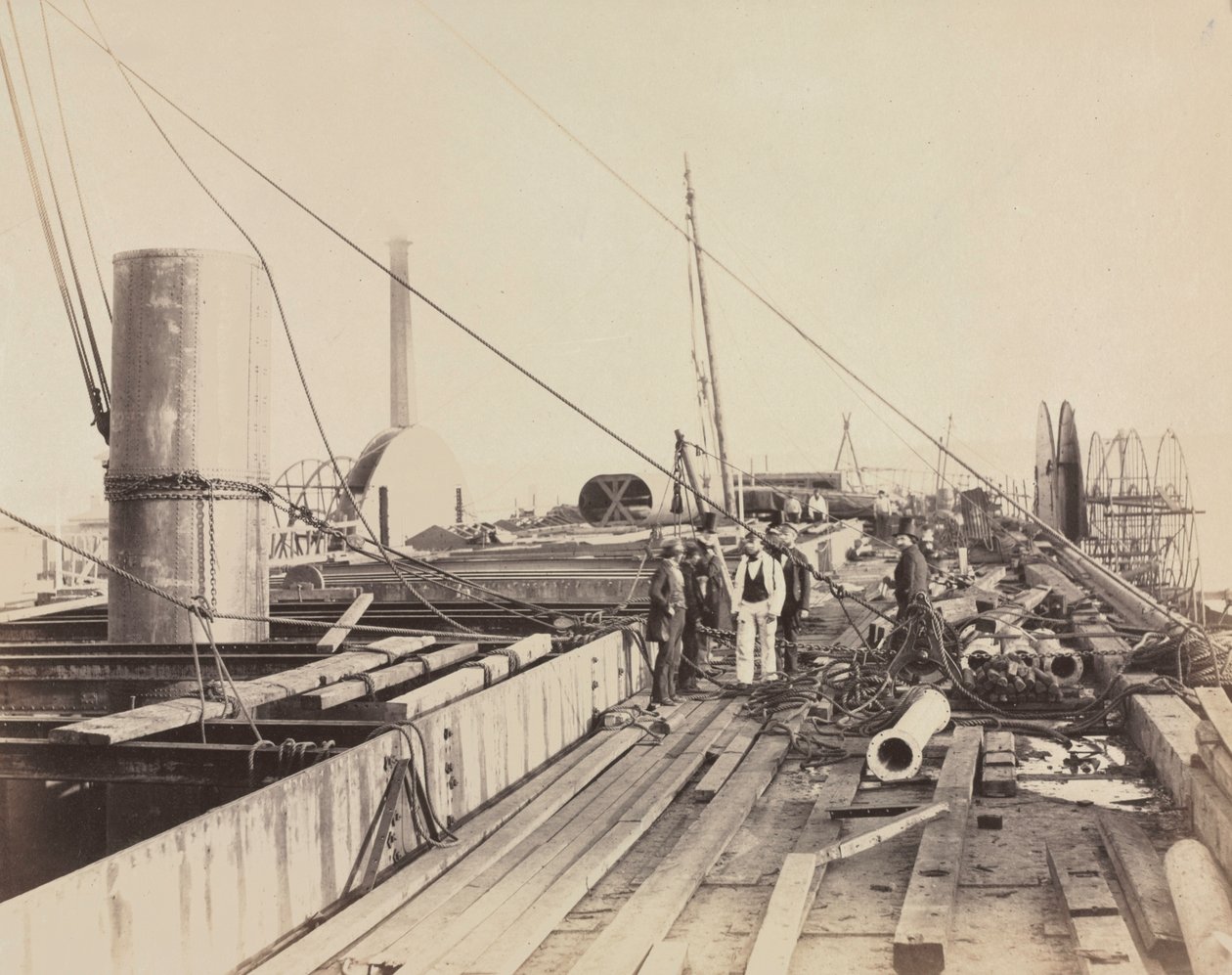 Deck Scene of the Great Eastern, 1857 by Robert Howlett