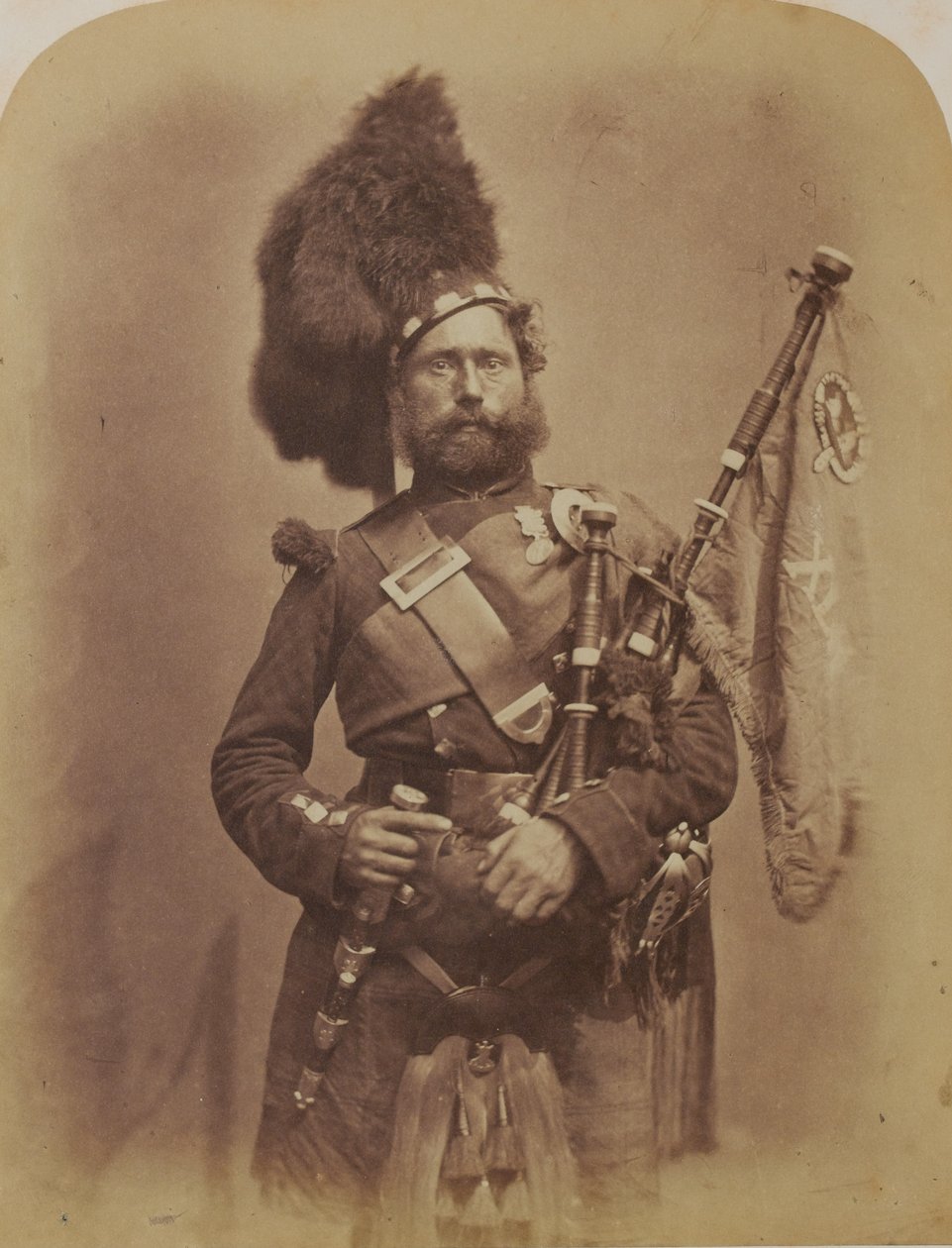 Piper David Muir, 42nd Highlanders (Black Watch) by Robert Howlett