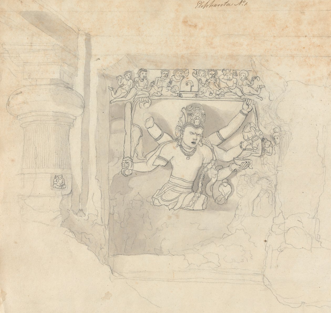 Figure from Elephanta by Robert Mabon