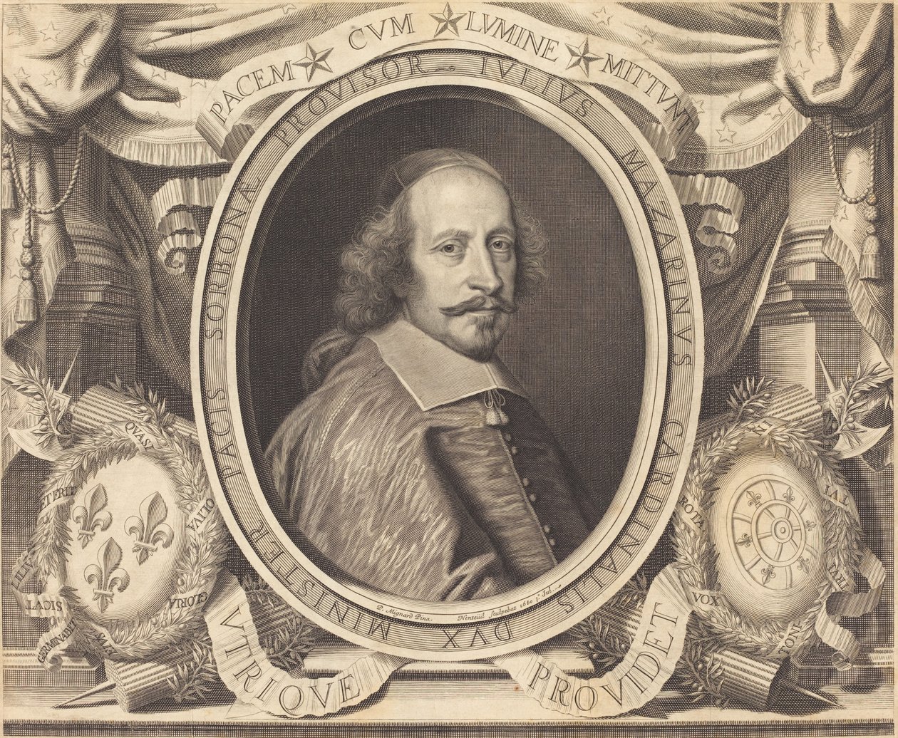Cardinal Jules Mazarin by Robert Nanteuil after Pierre Mignard I