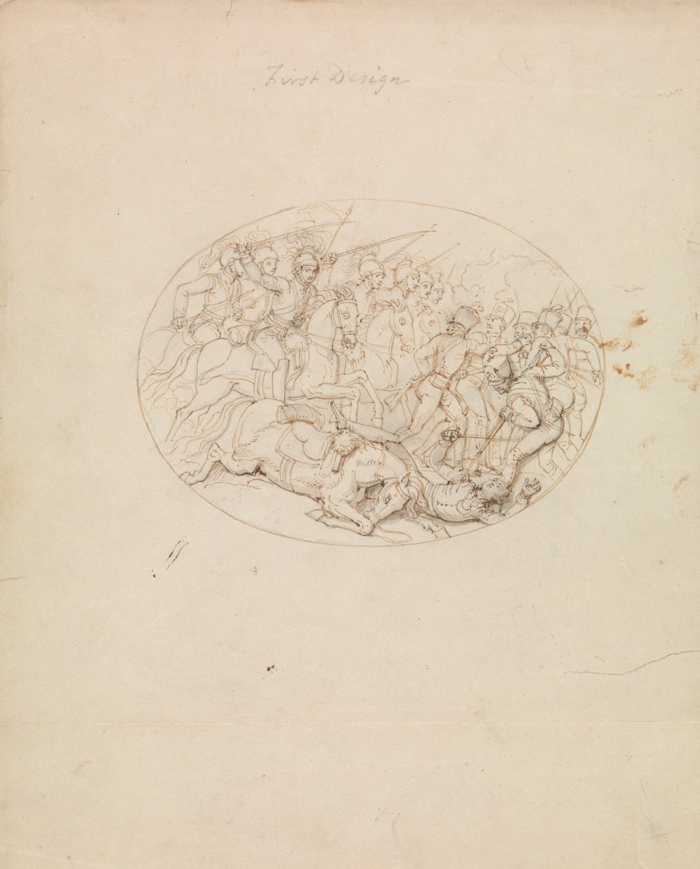 First Design of a Battle Scene by Robert Smirke