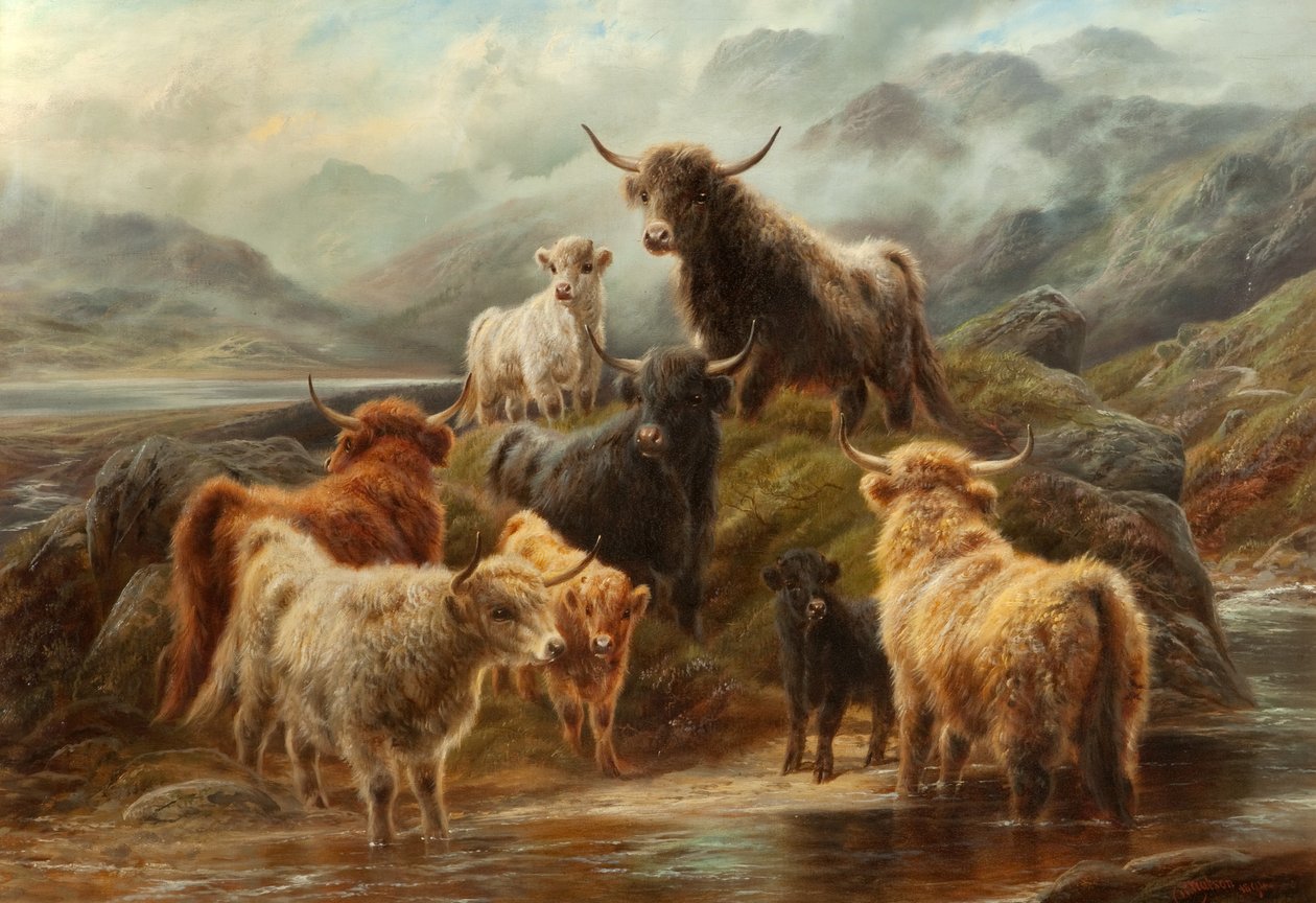 Highland Cattle, 1894 by Robert Watson
