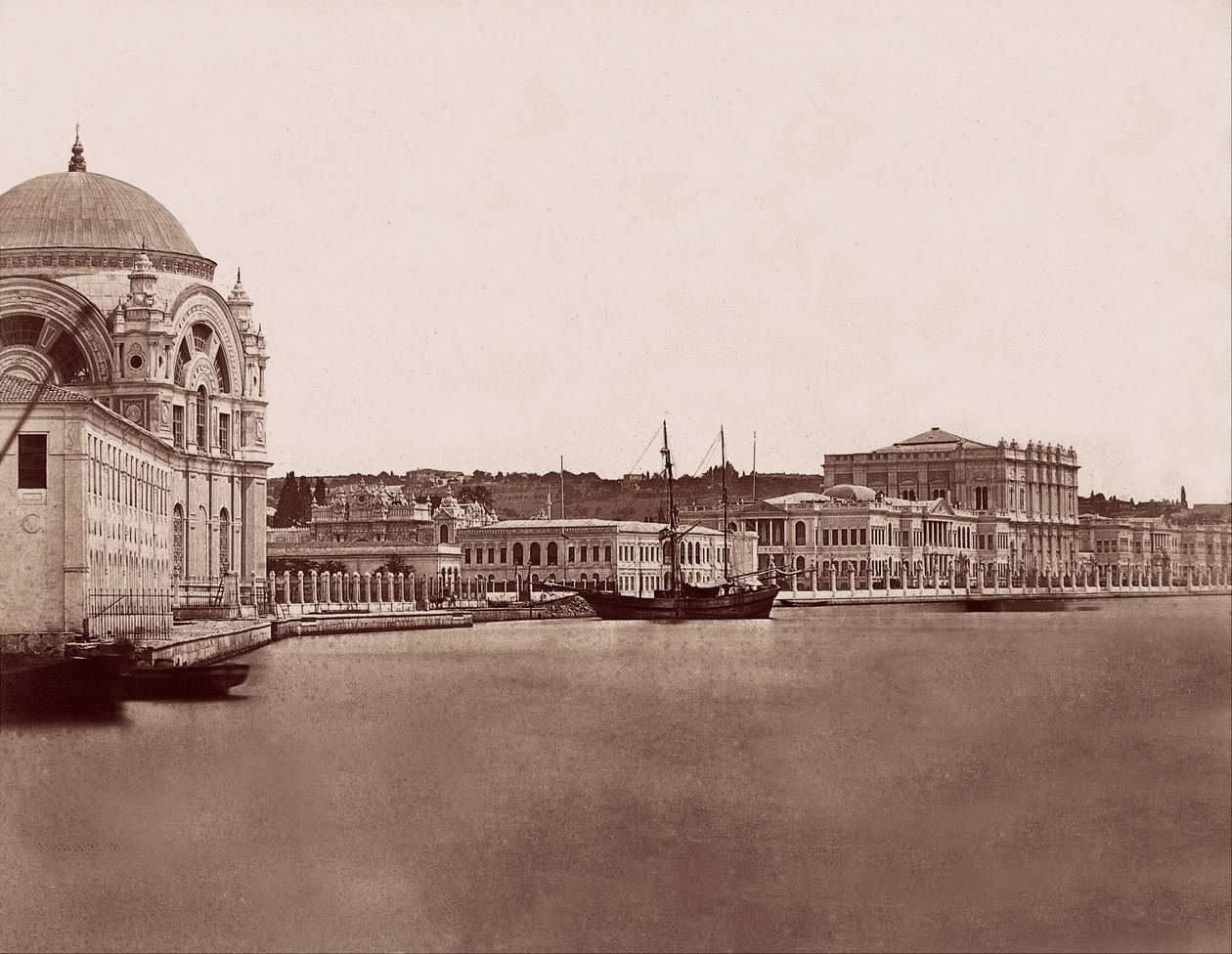 Dolmabahçe Palace and Mosque by Robertson and Beato