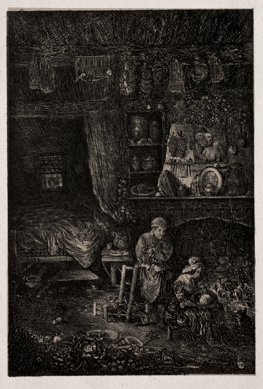 Flemish Interior, 1856 by Rodolphe Bresdin