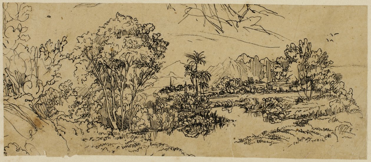 Landscape on the West Shore by Rodolphe Bresdin