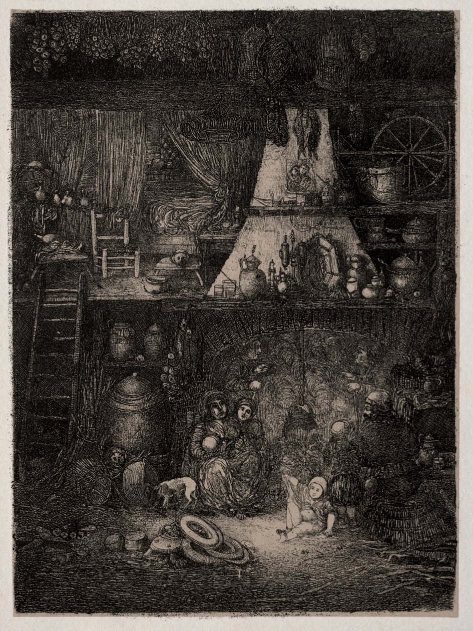 Peasant Interior in the Haute-Garonne by Rodolphe Bresdin