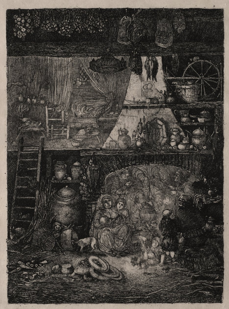 Peasant Interior in the Haute-Garonne by Rodolphe Bresdin