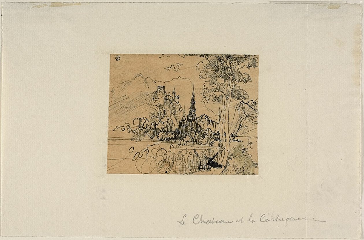 The Château and the Cathedral by Rodolphe Bresdin