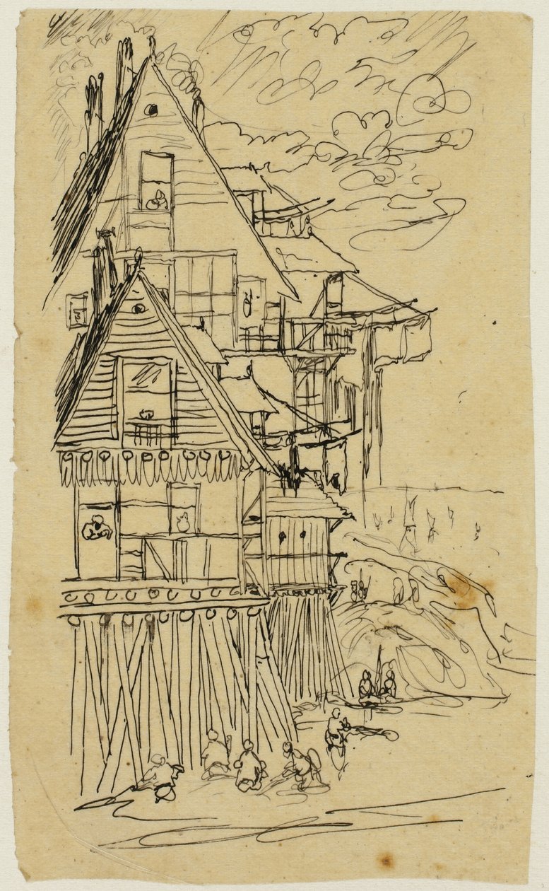 The Edge of the Shore by Rodolphe Bresdin