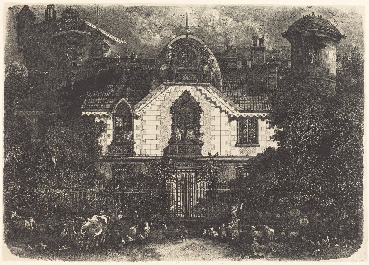 The Haunted House by Rodolphe Bresdin