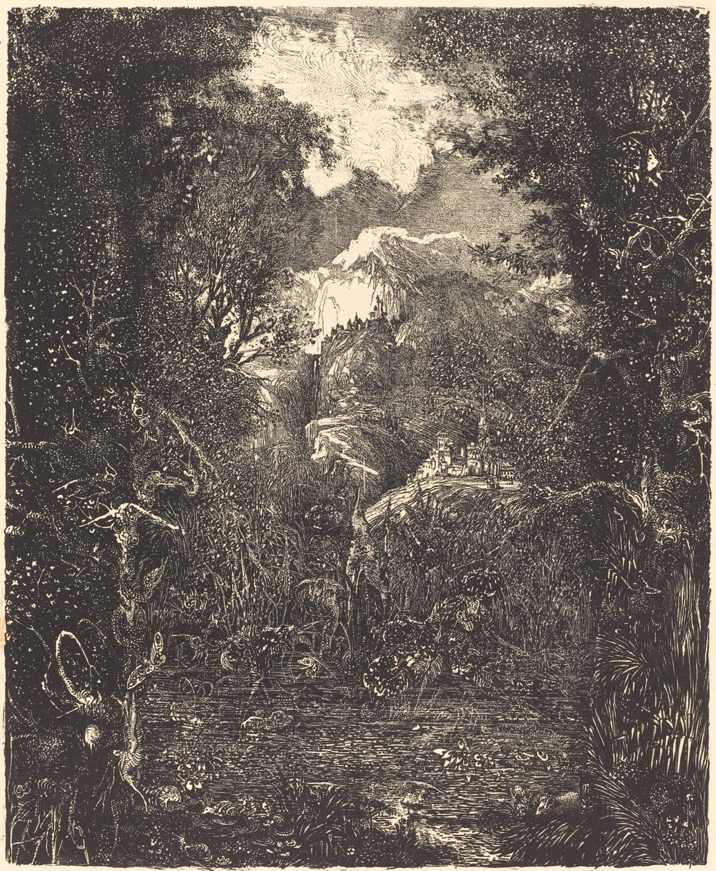 The Towns Behind the Marsh by Rodolphe Bresdin