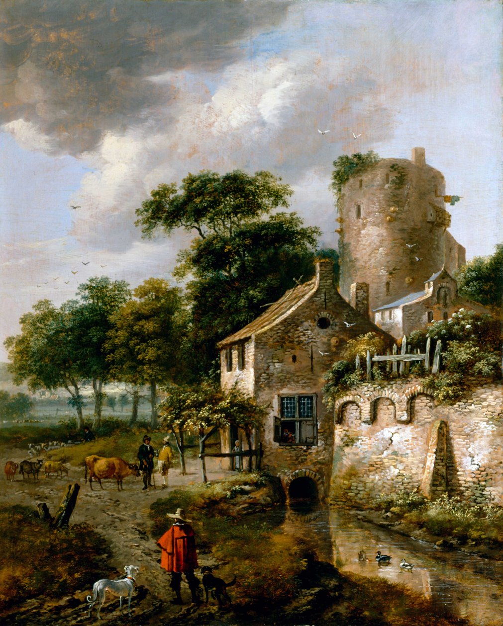 Landscape with a Tower by Roelof Van Vries