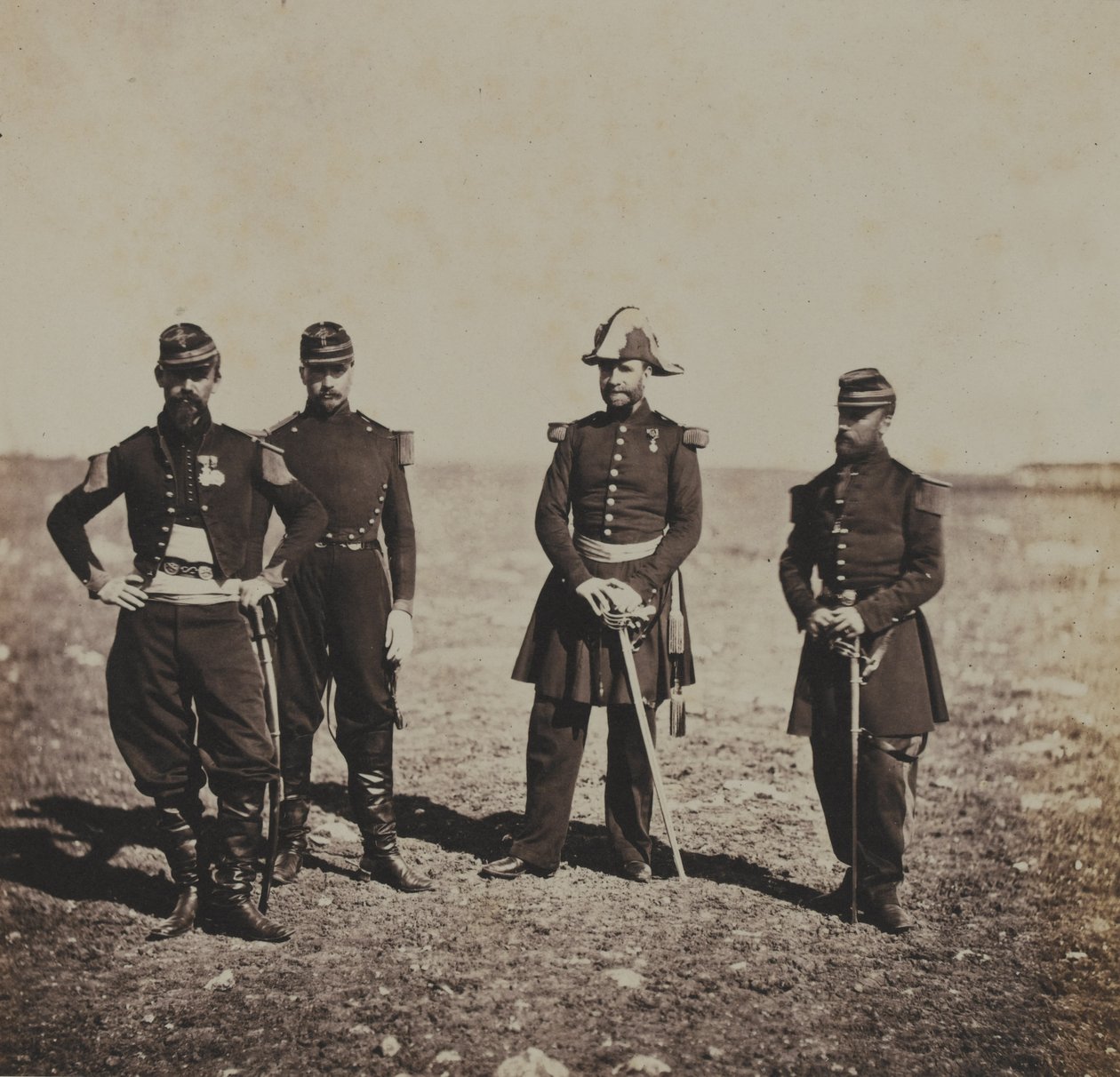 General Beuret and Officers of his Staff by Roger Fenton