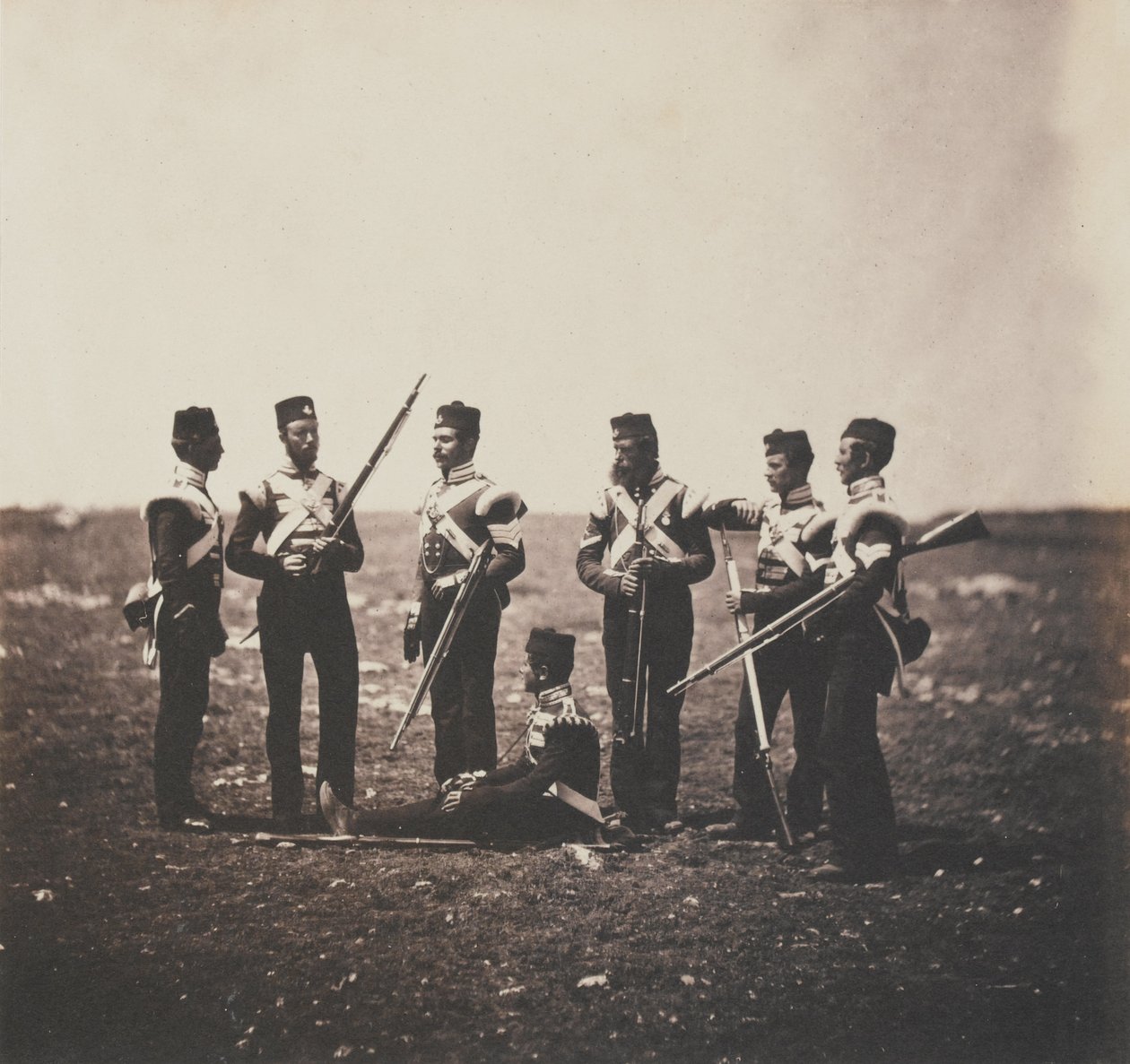 Men of the 68th (Durham) Regiment of Foot (Light Infantry) from an Album of 52 Photographs Associated with the Crimean War, 1855 by Roger Fenton