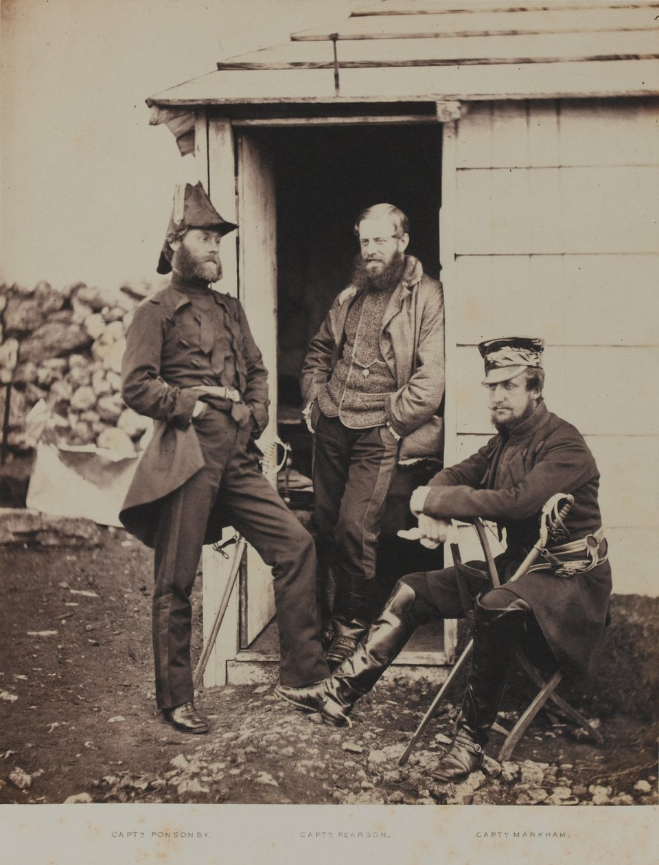 Officers on the Staff of Lieutenant-General Sir George Brown, from an Album of 52 Photographs Associated with the Crimean War, 1855 by Roger Fenton