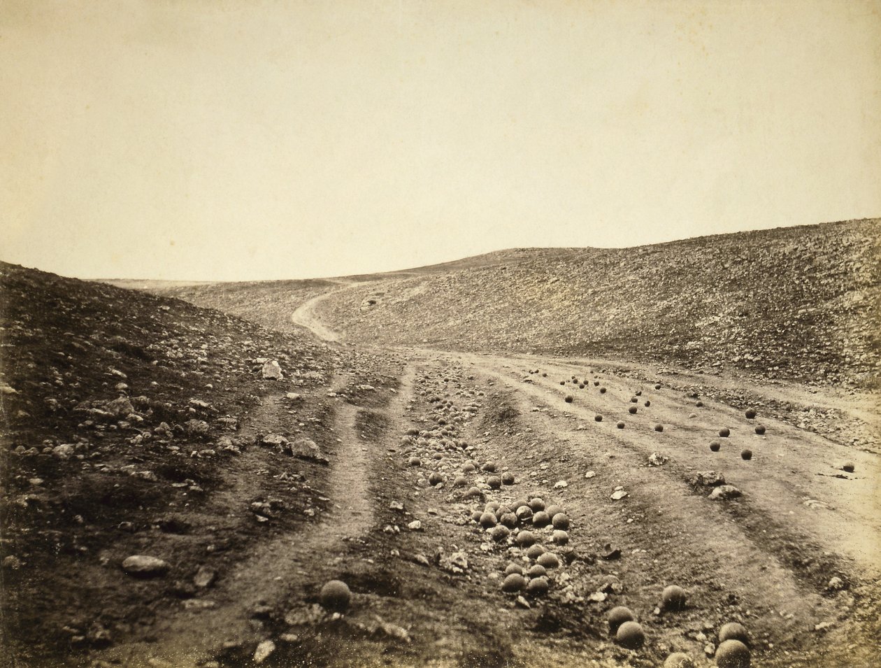 The Valley of Death, after the Charge of the Light Brigade by Roger Fenton