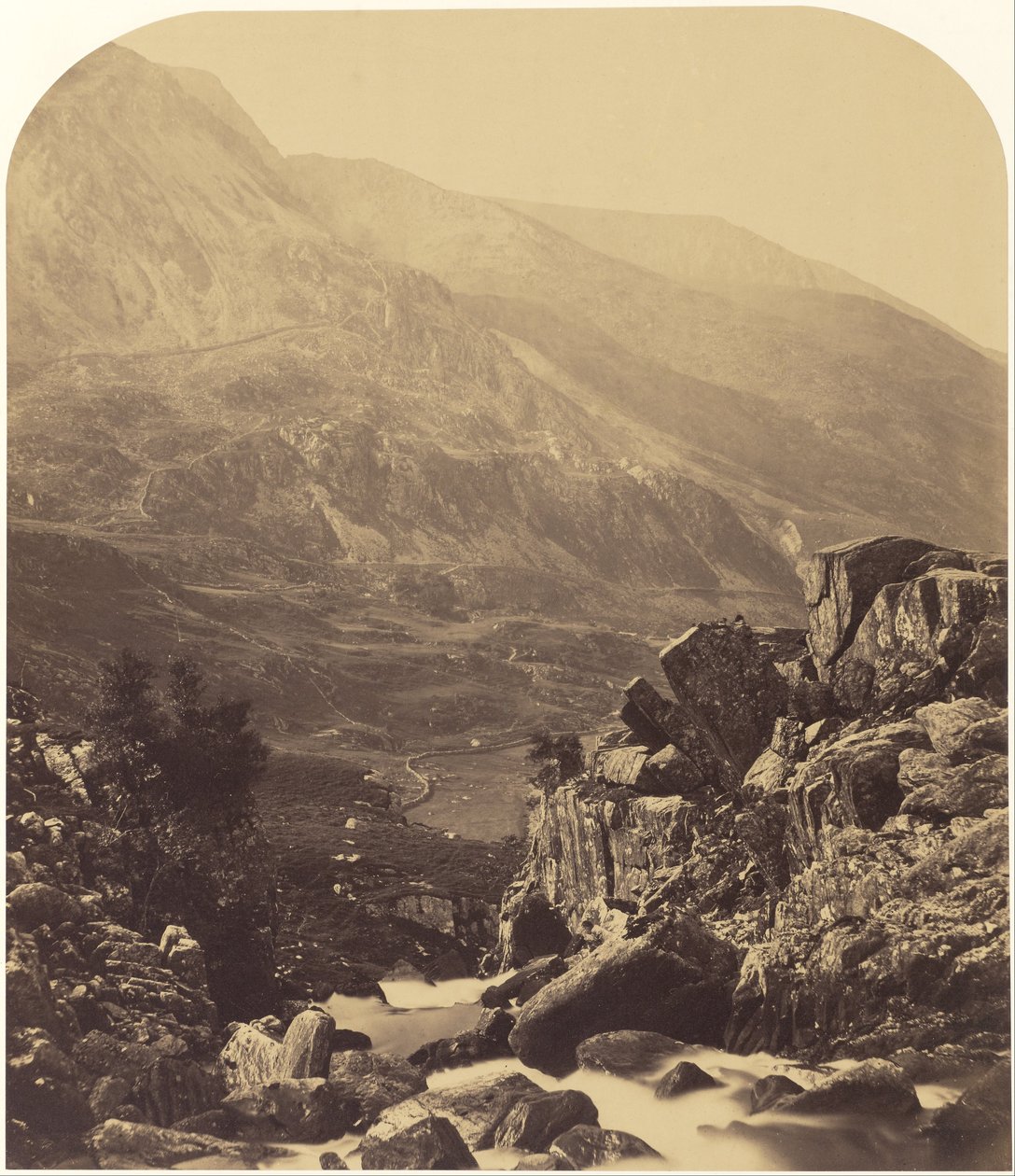 View from Ogwen Falls into Nant Ffrancon by Roger Fenton