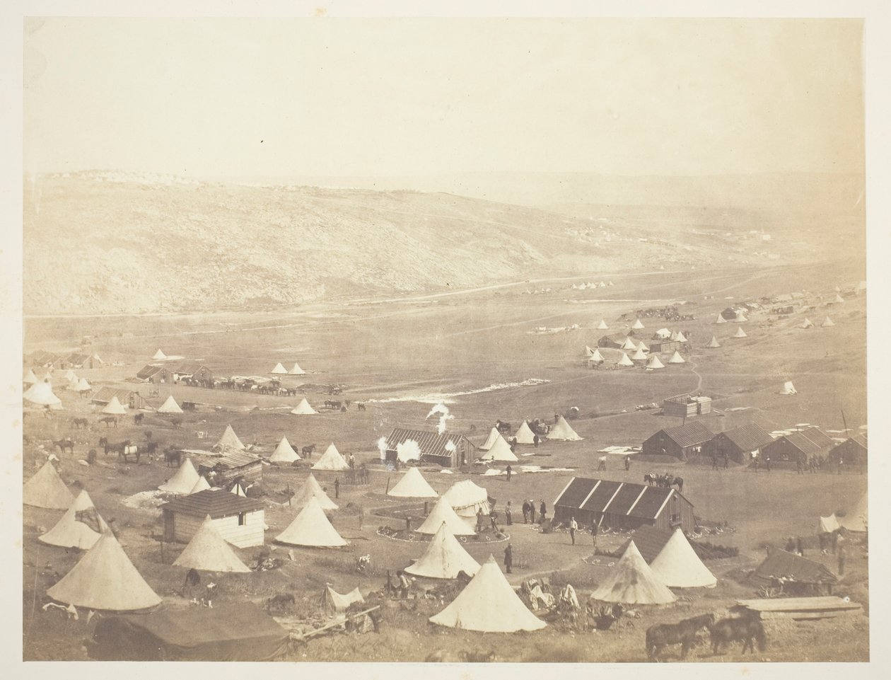 Cavalry Camp, Looking Towards Kadikoi by Roger Fenton